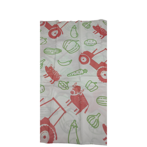 Tafelkleed PHARM  Koe / Tomaat / Wortel - 180 x 130 - Stevig Papier - Wit / Groen / Rood