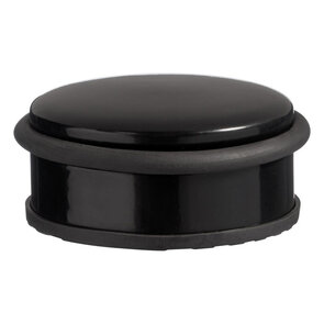 Deurstopper TREY - Zwart - Metaal / Rubber - ⌀ 10 x h 4,5 cm - Thuis - Wonen