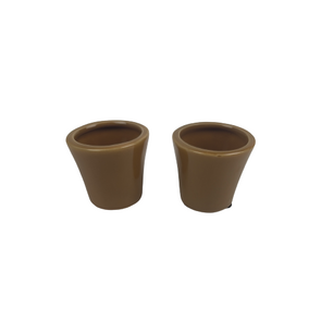 Theelichthouders SAHARA - Mosterd / Groen / Bruin / Camel - Ø 7 cm - Set van 2 - Waxinelichthouder - Theelichtjes