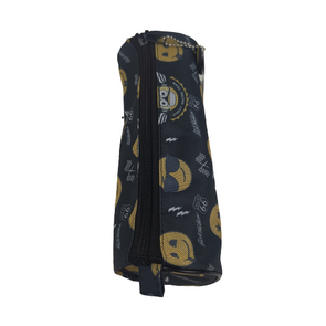 Etui Emoji Route 66 met Emoji print - Zwart / Geel - Met emoji hanger 