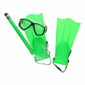 Snorkel set - Kunststof - Rubber - Groen - Kinderen - 3+ - Unisex - Onder 150 cm