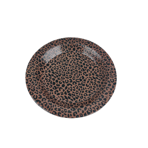 Verjaardag Set Van 6 x Feest Borden - Panter print - Bruin / Zwart - Karton - verjaardagborden - Party - Feestservies 