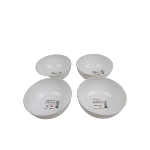 Saladekom THE MANSION  - Wit  - Keramiek - 12 cm - Set van 4 - Salade - Schaaltje - Salad Bowl 