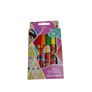 Uitwasbare stiften - Disney Princess - 6 Stiften - Multicolor - Washable Markers 