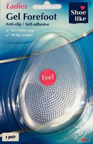 Comfortabele 3D-Gel Voorvoet Zooltjes vrouwen (Maat 1) - Gelzooltjes / Voorvoet Gel / Beschermers / Cups / Gelzolen / Inlegzool / Steunzool/ hakzolen