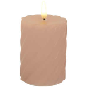 LED kaars NUBIANA - Roze  - Ø 7 x h 10 cm 