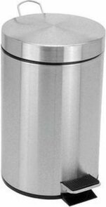 Pedaalemmer afvalemmer ROESTANG - Zilver - RVS / Kunststof - 24 x 23 x 17 cm