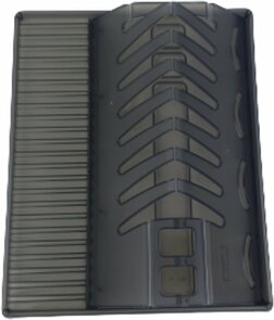 Vouwbare afdruiprek - Grijs / Transparant - Kunststof - 390 x 320 x 20 mm