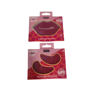 Lip en Oogmasker Set  - Hydrogel Eye Mask / Lip Mask - Roze 