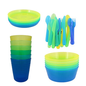 KDV SNACKIES ‘  OCEAN ‘ BEKER / BORD / BESTEK / SNACKBAKJES SET