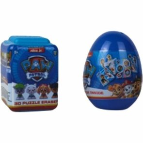 Paw Patrol Ei en Puzzel Gummetje - Multicolor - Kunststof - Cadeau - Surprise - Gum 