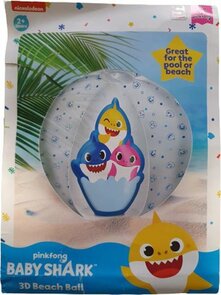 Baby shark Opblaasbare Strandbal - Grijs / Blauw - Plastic 