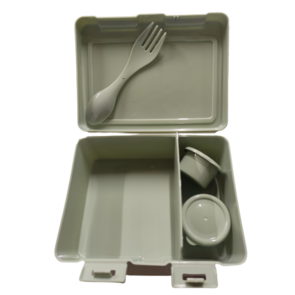 Bento Box All-in-1 1,2L Lunchtrommel met Bestek & 2 Sauscontainers - Mint Groen - Lunchbox Salade-  Snack- of Lunchbox | Lekvrij | Incl. Accessoires Broodtrommel met Compartimenten voor Maaltijdbereiding - 18 x 14 x 7  