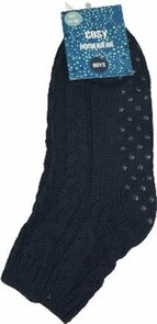 Huissokken - Donkerblauw - Maat 41 / 46 - Anti-slip - Sokken - Kinder huissokken