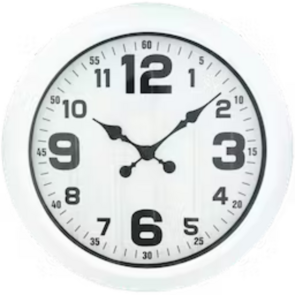 Klassieke Stationsklok HOGSWORTH Wit - Wandklok - 40 cm - Muurklok - Kunststof