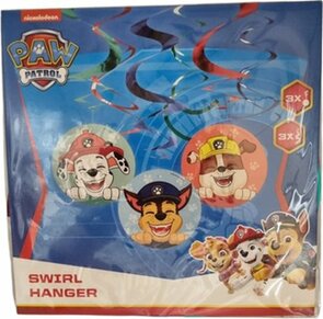 Spiraal hanger Paw Patrol - Blauw - 3 spiraalhangers