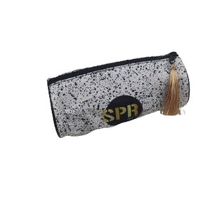 ETUI SPRL GIRL kwastjes  - Zwart / wit / Roze schooletui - Back to school - Girlie Etui