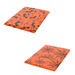 Tafelkleed Halloween - 180 cm x 140 cm - Oranje - Assorti - Makkelijk af te nemen