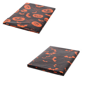 Tafelkleed Halloween - 180 cm x 140 cm - Zwart / Oranje  - Assorti - Makkelijk af te nemen