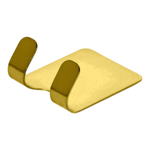 Zelfklevende Sjieke ophanghaakjes - Goud - Metaal / Kunststof - Set van 2 - 4,3 x 6,5 x 2,5 cm - Plakhaakjes