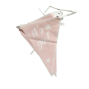 It's a Girl Vlaggenlijn - Roze - 5 meter - Babyfeest / Babyshower - Genderreveal - Its a girl