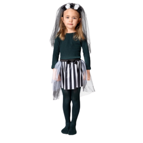 Halloween Outfit - Spookachtig kostuum meisje - 3 - 6 jaar - Polyester - Horror Wednesday Look Outfit