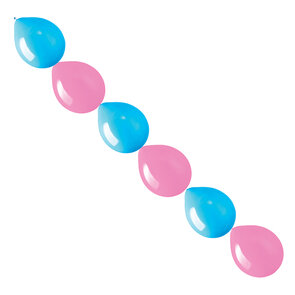 Ballonnen Slinger Blauw / Roze -  10 Stuks - Genderreveal - Boy or Girl