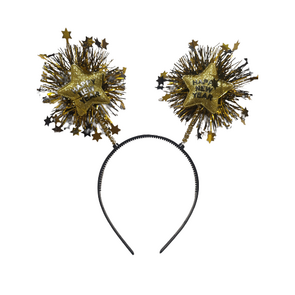 Nieuwsjaarsdiadeem  / New Years Diadeem - Oud en nieuw Diadeem - Zwart / Goud - Glitter