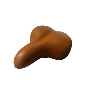 Fietszadel Camel / Zwart - Zadel - 255 220 mm - leer / kunststof 25.5 x 22 cm - Unisex - Zadelhoes - Fietzadelhoes - Fietshoes - Fietszadel