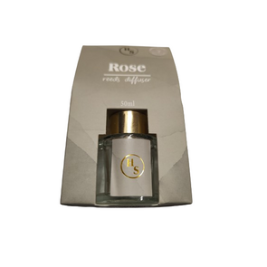 Sjieke Geurstokjes Diffuser Gold Collection ROSE - Reeds Diffuser - 50 ml - Glas / Gouden dop - Cadeautip -Beige taupe verpakking - Bloemige geur
