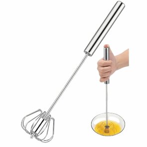 Semi - Automatische Garde 26 cm - Handdrukgarde - Semi Automatisch - Rvs - Eiergarde - Eierklopper - Mengen - Kloppen - Roeren - Keukengadget - Keukenaccessoires