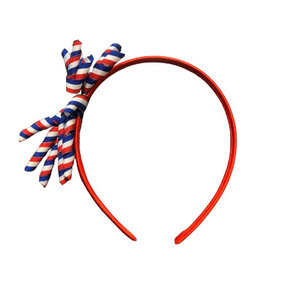 Koningsdag Diadeem met Gekrulde Strik - Rood / Wit / Blauw - Nederland - Holland - kingsday - EK / WK