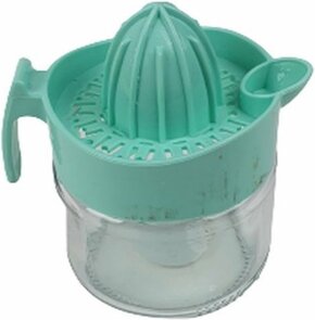 Sinaasappelpers SINNA - Turquoise / Transparant - Kunststof / Glas - ⌀ 8 x h 11,5 cm
