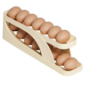 Eierhouder 2 verdiepingen - Creme - Kunststof - 34 x 8 cm -  2 story eggholder