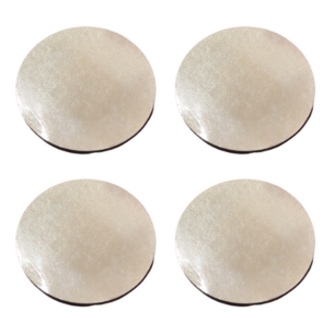 Luxe Taart Onderzetter - Zilver - 25 x 25 cm - Rond - Set van 4