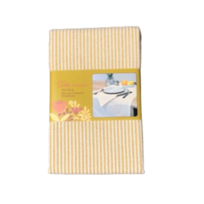 Design Tafelloper MARQINHOS - Geel / Wit - Katoen / Polyester - 45 x 150 cm - Table runner