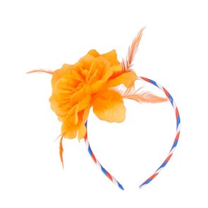 Koningsdag Diadeem met Bloem - Oranje/Rood/Wit/Blauw - Nederland - Holland - Koningsdag 