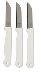 Aardappelschilmesjes KICH - Wit - Aardappelmesje - Schilmes - Set van 3 stuks