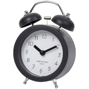 Mini wekker KAIDEN -  Zwart - Kunststof  / Metaal - 13 x 8,5 x 5 cm - Klok met alarmfunctie 
