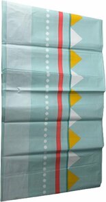 Tafelkleed met vormpjes motief - Blauw / Multicolor - One Size