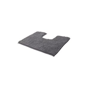 Hoogwaardige Wc / Toiletmat REECE- Donker Grijs- Luxe Polyester - 50 X 40 cm - Antislip