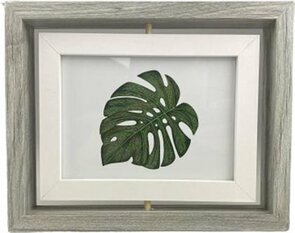 Fotolijst Met Foto GEORGE - Bruin / Wit - Hout / Glas - 20,5 x 3 x 26,5 cm