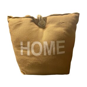 Deurstopper HOME - Taupe / Beige - Maison Collectie -  20 x 20 cm - zwaarte circa 1 kg