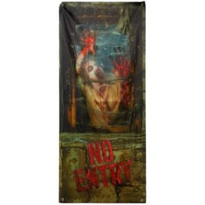 Halloween deur banner SCARY ZOMBIE - Multicolor - 180 x 80 cm - Halloween poster - Halloween doek - Halloween spandoek 