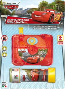 Cars bellenblaas camera - Rood / Multicolor - Kunststof - 10 x 2 x 8 cm - Bubble camera 