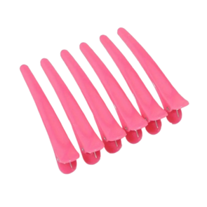 Kappers Haarklemmen SNUGCLIP- Fuchsia - Kunststof - 6 stuks - Haarverven - Platbek Haarklem - eenbekje haarclips 