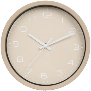Klok SAMSKI - Beige / Wit - Kunstof / Glas - Ø 20 cm Interieur - Wonen - Lifestyle - Woonkamer