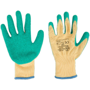 Stevige Tuin werkhandschoenen  PUREGRIP  - Geel / Groen - Rubber - Maat L -  Tuinhandschoenen - Tuinieren - Garden - Katoen /  Polyester -   Stevige grip - Latex Coating 