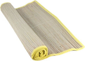 Rieten Strandmat - Oprolbare Rietmat - Geel - Ligmat Voor Buiten - 60 x 180 cm