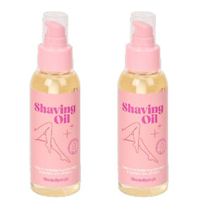 Scheerolie met pompje - Roze - Set van 2 - 100 ml - Voor & na ontharing - Ingegroeide haartjes en scheerirritatie - Voor een gladde scheerervaring - Shaving Oil